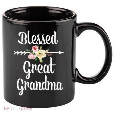 Blessed Great Grandma Flower Arrow Great Gift Great Grandma Cool Gift 11oz C Handle Ceramic Mug