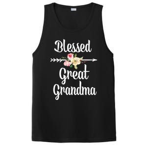 Blessed Great Grandma Flower Arrow Great Gift Great Grandma Cool Gift PosiCharge Competitor Tank