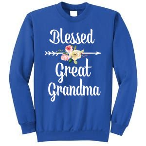 Blessed Great Grandma Flower Arrow Great Gift Great Grandma Cool Gift Sweatshirt