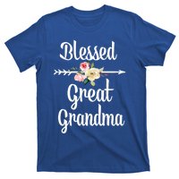 Blessed Great Grandma Flower Arrow Great Gift Great Grandma Cool Gift T-Shirt