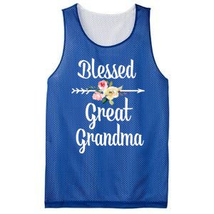 Blessed Great Grandma Flower Arrow Great Gift Great Grandma Cool Gift Mesh Reversible Basketball Jersey Tank