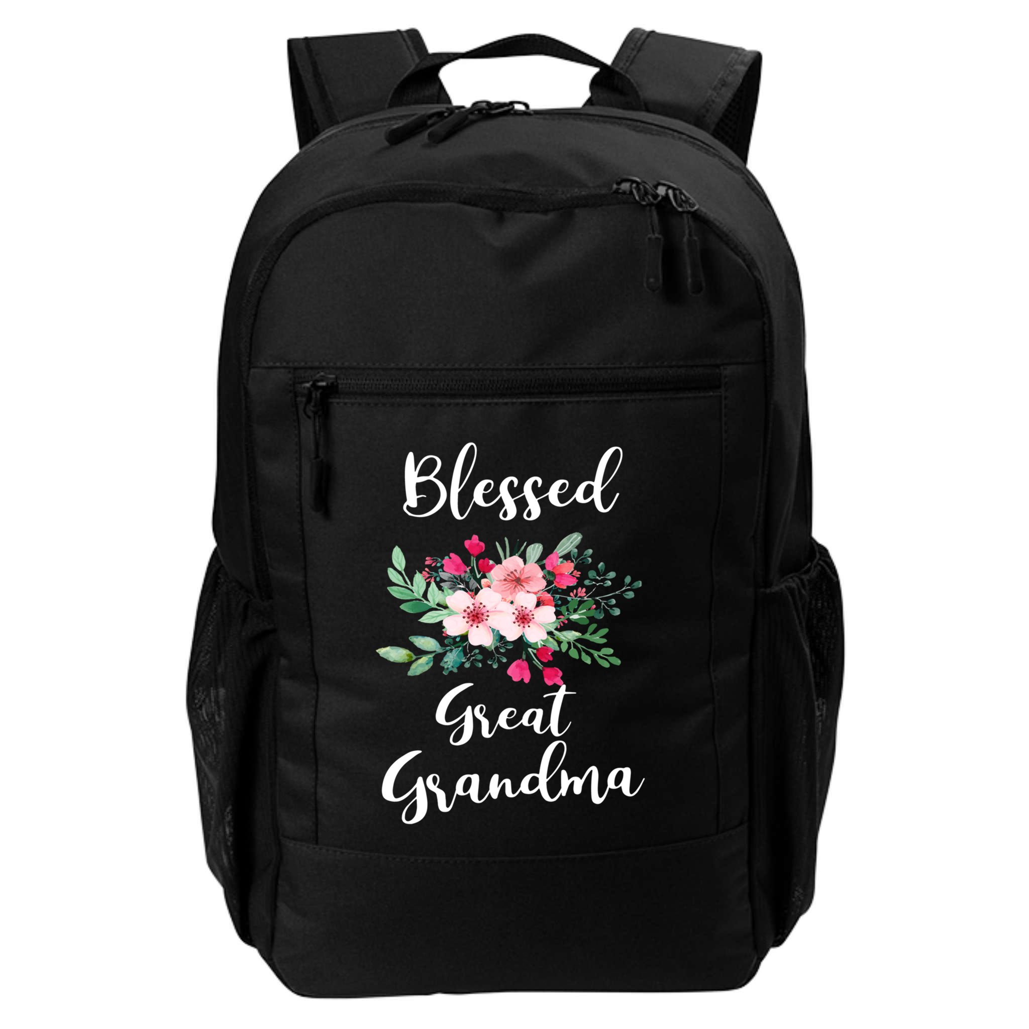 Blessed Great Grandma Flower Bouquet Gift For Grandma Gift Backpack