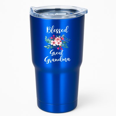 Blessed Great Grandma Flower Bouquet Gift For Grandma Gift Tumbler