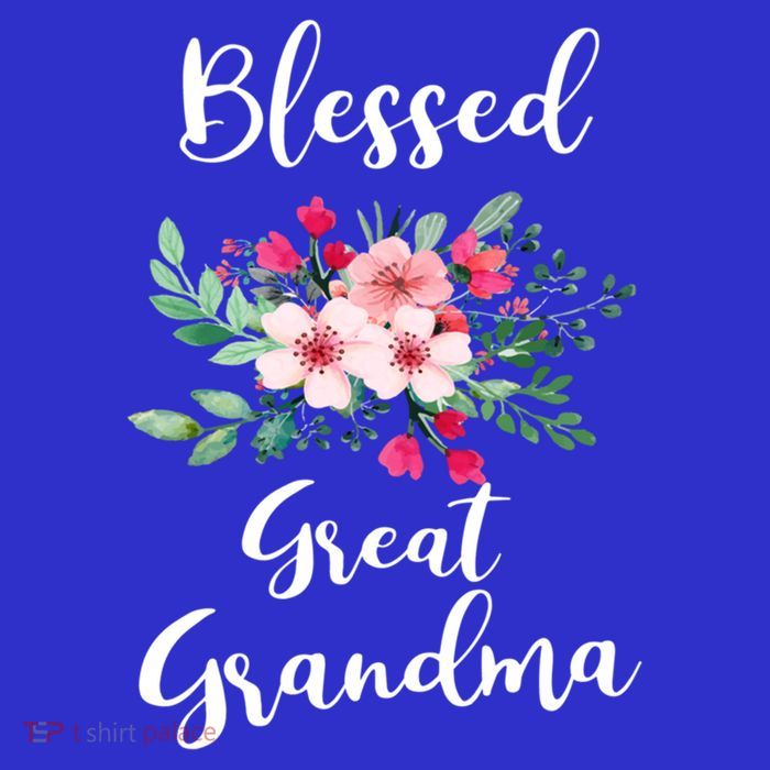 Blessed Great Grandma Flower Bouquet Gift For Grandma Gift Premium T-Shirt