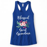 Blessed Great Grandma Flower Bouquet Gift For Grandma Gift Womens Tank Top