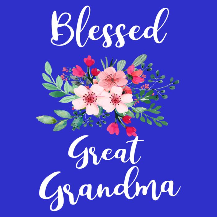 Blessed Great Grandma Flower Bouquet Gift For Grandma Gift Womens Tank Top