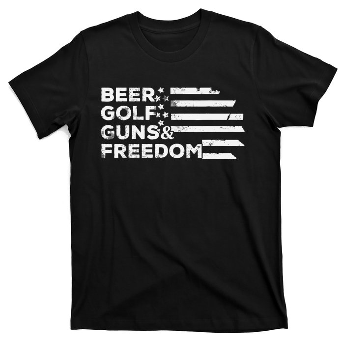 Beer Golf Guns Freedom T-Shirt