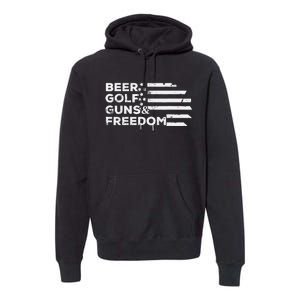 Beer Golf Guns Freedom Premium Hoodie