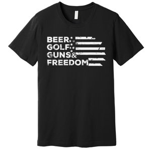 Beer Golf Guns Freedom Premium T-Shirt