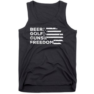 Beer Golf Guns Freedom Tank Top