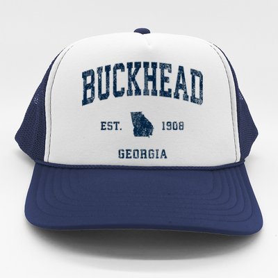 Buckhead Georgia Ga Vintage Athletic Trucker Hat