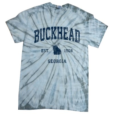 Buckhead Georgia Ga Vintage Athletic Tie-Dye T-Shirt