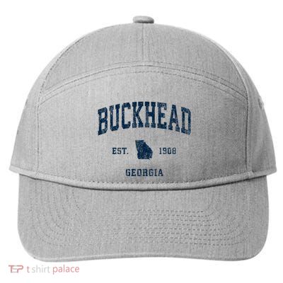 Buckhead Georgia Ga Vintage Athletic 7-Panel Snapback Hat