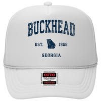 Buckhead Georgia Ga Vintage Athletic High Crown Mesh Back Trucker Hat