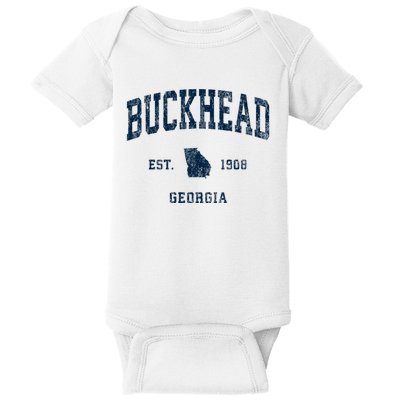 Buckhead Georgia Ga Vintage Athletic Baby Bodysuit