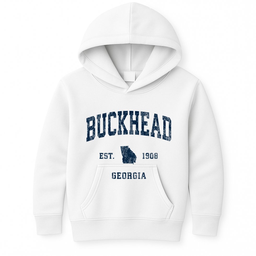 Buckhead Georgia Ga Vintage Athletic Kids Hoodie