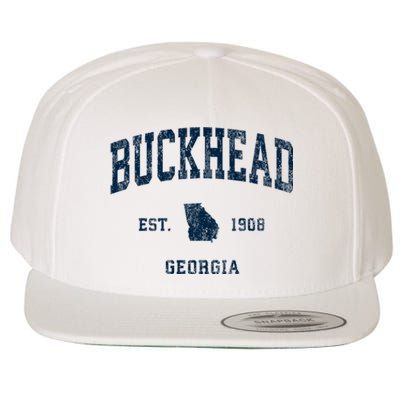 Buckhead Georgia Ga Vintage Athletic Wool Snapback Cap