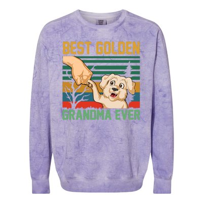 Best Golden Grandma Ever Colorblast Crewneck Sweatshirt