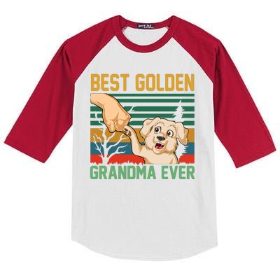 Best Golden Grandma Ever Kids Colorblock Raglan Jersey