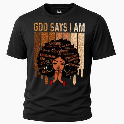 Black Girl God Says I Am Black Melanin Juneteenth Performance Shirt