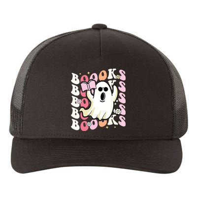 Boooks Ghost Groovy Book Reading Halloween Teacher Yupoong Adult 5-Panel Trucker Hat