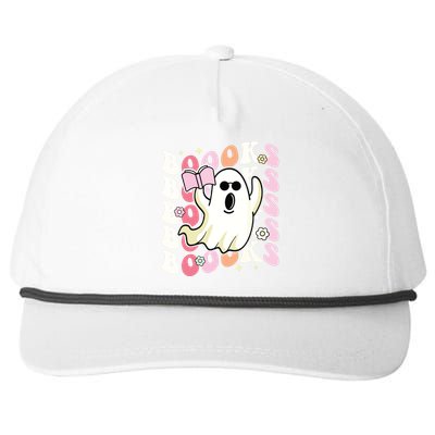 Boooks Ghost Groovy Book Reading Halloween Teacher Snapback Five-Panel Rope Hat