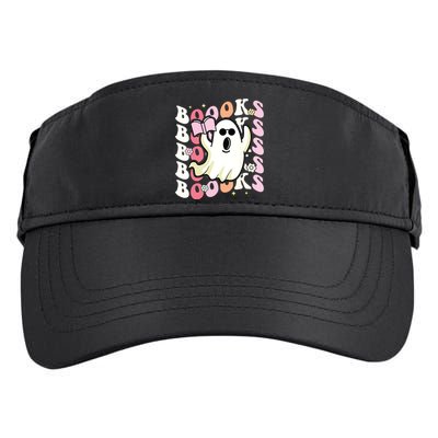 Boooks Ghost Groovy Book Reading Halloween Teacher Adult Drive Performance Visor