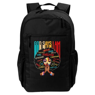 Black Girl God Says I Am Black Melanin History Month Pride Backpack