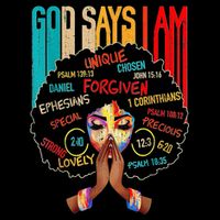 Black Girl God Says I Am Black Melanin History Month Pride Flatbill Hat