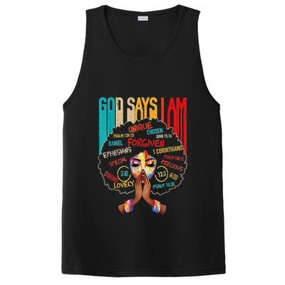Black Girl God Says I Am Black Melanin History Month Pride PosiCharge Competitor Tank