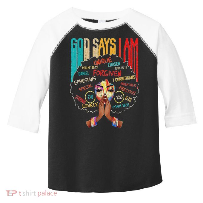 Black Girls God Says I Am  Toddler Fine Jersey T-Shirt