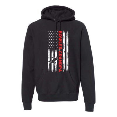 Bowling Grandpa Gift Premium Hoodie