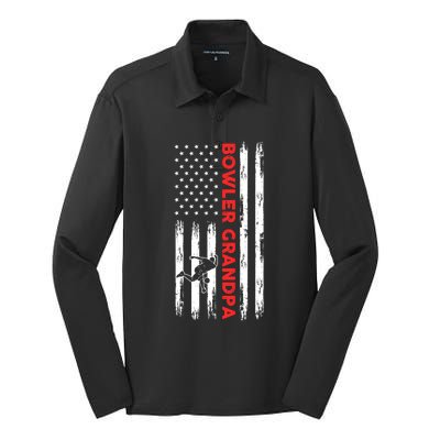 Bowling Grandpa Gift Silk Touch Performance Long Sleeve Polo