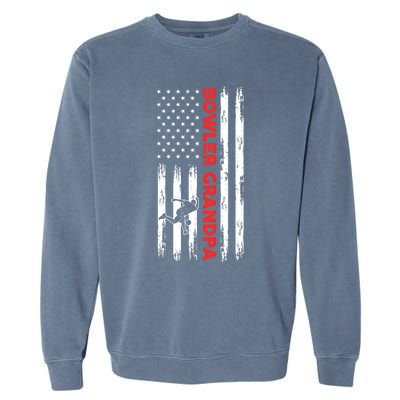 Bowling Grandpa Gift Garment-Dyed Sweatshirt