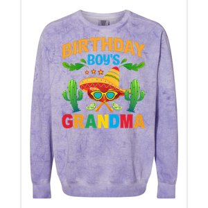 Birthday Grandma Glasses Gift Cinco De Mayo Colorblast Crewneck Sweatshirt