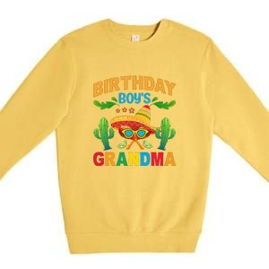 Birthday Grandma Glasses Gift Cinco De Mayo Premium Crewneck Sweatshirt