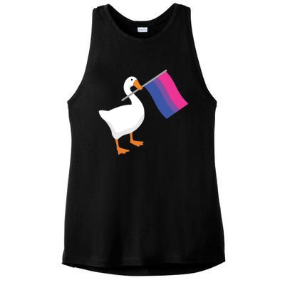 Bisexual Goose Game Lgbtq Bi Pride Parade Flag Untitled Honk Gift Ladies PosiCharge Tri-Blend Wicking Tank