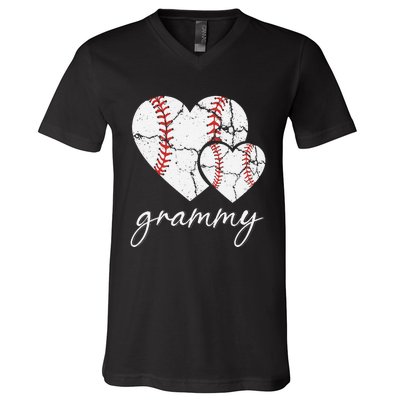 Baseball Grammy Gift Mother's Day for grammmy V-Neck T-Shirt