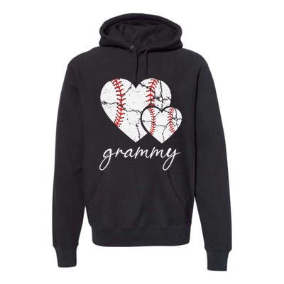 Baseball Grammy Gift Mother's Day for grammmy Premium Hoodie