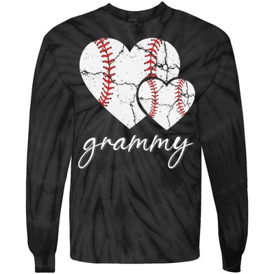 Baseball Grammy Gift Mother's Day for grammmy Tie-Dye Long Sleeve Shirt