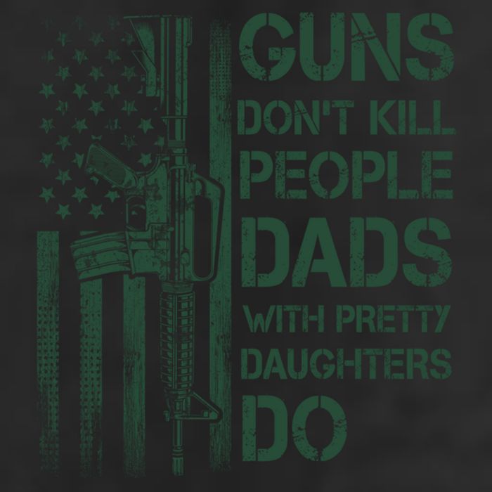 Best Gift Guns DonT Kill People Dads With Pretty Daughters 7 Panel Mesh Trucker Snapback Hat