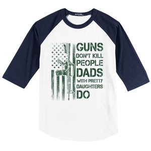 Best Gift Guns DonT Kill People Dads With Pretty Daughters Baseball Sleeve Shirt