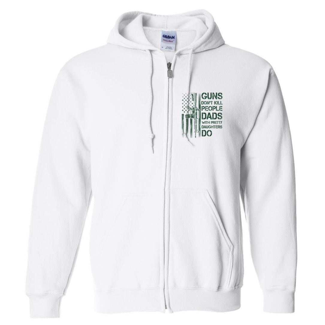 Best Gift Guns DonT Kill People Dads With Pretty Daughters Full Zip Hoodie