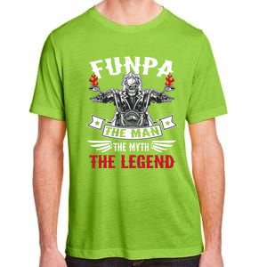 Biker Grandpa Gift Funpa The The Myth The Legend Motorcycle Gift Adult ChromaSoft Performance T-Shirt