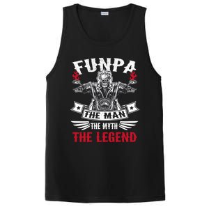 Biker Grandpa Gift Funpa The The Myth The Legend Motorcycle Gift PosiCharge Competitor Tank