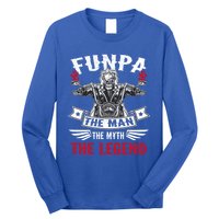 Biker Grandpa Gift Funpa The The Myth The Legend Motorcycle Gift Long Sleeve Shirt