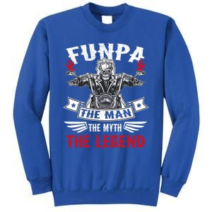 Biker Grandpa Gift Funpa The The Myth The Legend Motorcycle Gift Sweatshirt