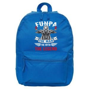 Biker Grandpa Gift Funpa The The Myth The Legend Motorcycle Gift 16 in Basic Backpack