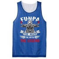 Biker Grandpa Gift Funpa The The Myth The Legend Motorcycle Gift Mesh Reversible Basketball Jersey Tank