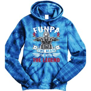 Biker Grandpa Gift Funpa The The Myth The Legend Motorcycle Gift Tie Dye Hoodie